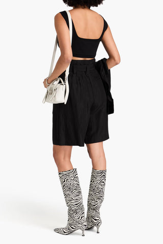 3.1 PHILLIP LIM PLEATED TENCEL-BLEND SHORTS - Size 0