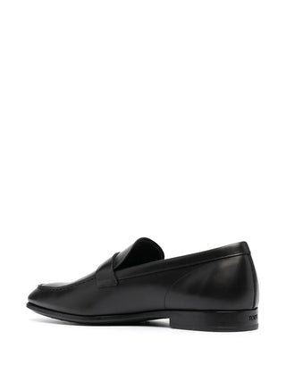 Tods Smooth Leather Metal Buckle Loafers