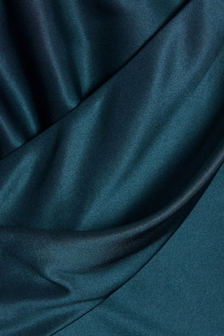 MICHELLE MASON DRAPED SILK-SATIN WRAP GOWN - Size 4
