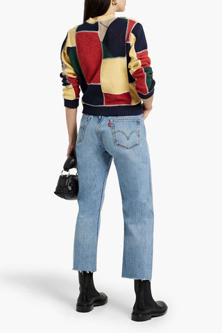 RE/DONE CROPPED HIGH-RISE STRAIGHT-LEG JEANS - Size 28