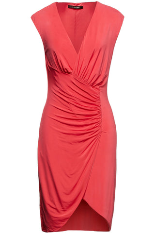 ROBERTO CAVALLI RUCHED STRETCH-JERSEY DRESS - Size 42