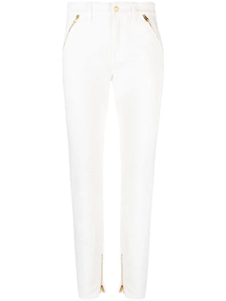 Tom Ford Stretch-Cotton Slim-Fit Trousers with Gold-Tone Zippers