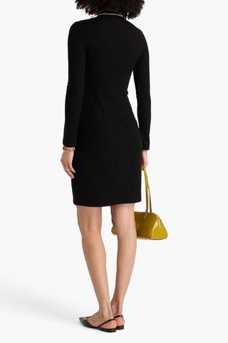 VINCE RIBBED-KNIT MINI DRESS - Size L