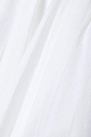 KHAITE JORJA LAYERED PLEATED COTTON-POPLIN MINI WRAP SKIRT - Size 2
