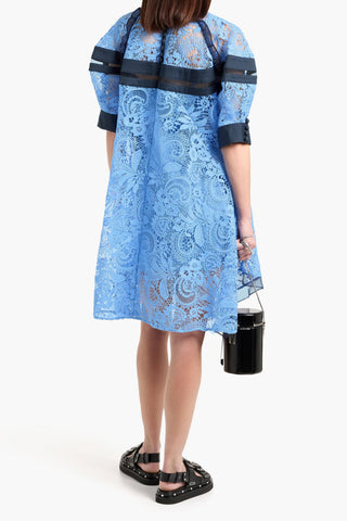3.1 PHILLIP LIM CORDED LACE AND COTTON-TWILL DRESS - Size XS
