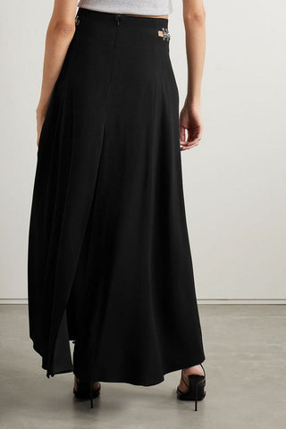 RABANNE CUTOUT EMBELLISHED CADY MAXI SKIRT - Size 36