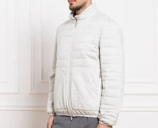 Brunello Cucinelli Lightweight Quilted Stand-Collar Jacket