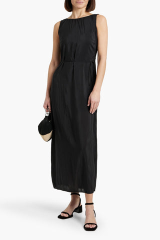 SOLID & STRIPED THE LOU CRINKLED CREPE DE CHINE MIDI DRESS - Size XS