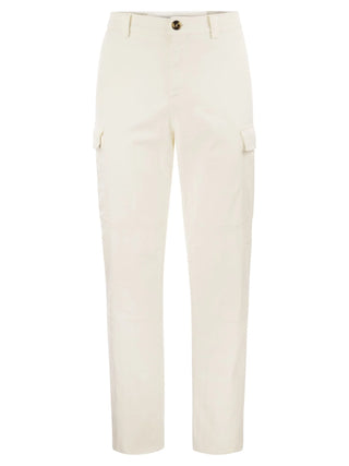 Brunello Cucinelli Cotton Blend Side Pocket Cargo Trousers