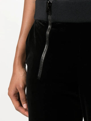 Tom Ford Velvet Zip-Detail Wide-Leg Trousers