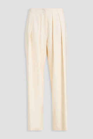 MAJE PLEATED CREPE WIDE-LEG PANTS - Size 40