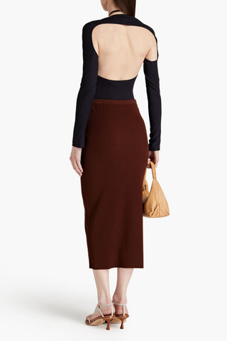 JACQUEMUS NODI CUTOUT KNOTTED JERSEY BODYSUIT - Size 34