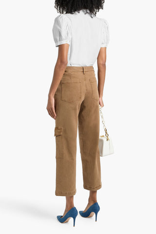FRAME THE GATHERED COTTON-POPLIN TOP - Size S