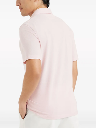 Brunello Cucinelli Cotton Piqué Three-Button Polo Shirt Pale Pink