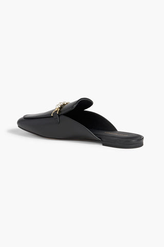 STUART WEITZMAN PERLA EMBELLISHED LEATHER MULES - Size 8