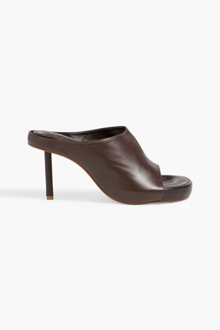 JACQUEMUS NUVOLA LEATHER MULES - Size 39