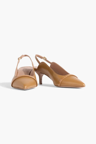 MALONE SOULIERS MARION 45 LEATHER SLINGBACK PUMPS - Size 39.5