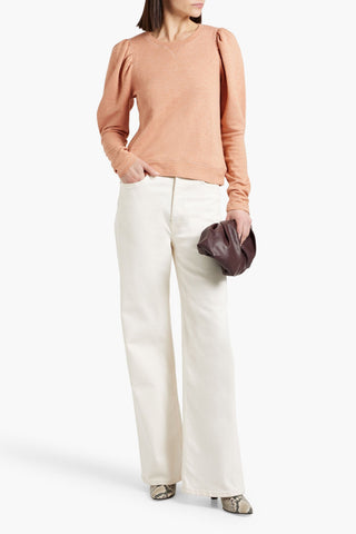 ULLA JOHNSON PHILO FRENCH COTTON-BLEND TERRY SWEATSHIRT - Size XS