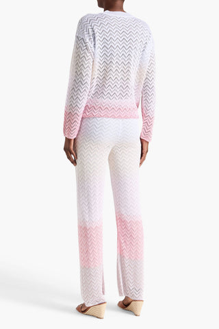 MISSONI DGRAD CROCHET-KNIT SWEATER - Size 40