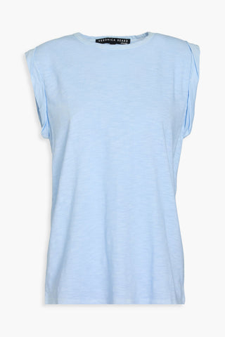 VERONICA BEARD DREE SLUB PIMA COTTON-JERSEY TOP - Size L