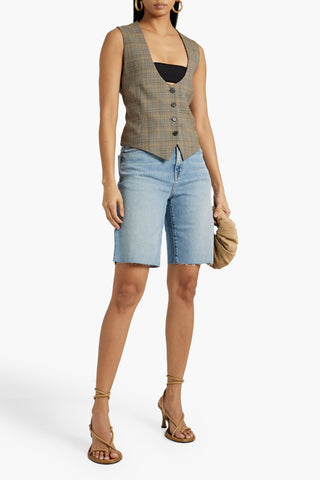 NILI LOTAN BOYFRIEND FRAYED DENIM SHORTS - Size 24