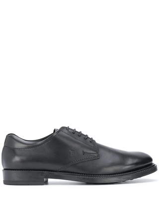 Tods Leather Lace-Up Derby Shoes with Lug Sole