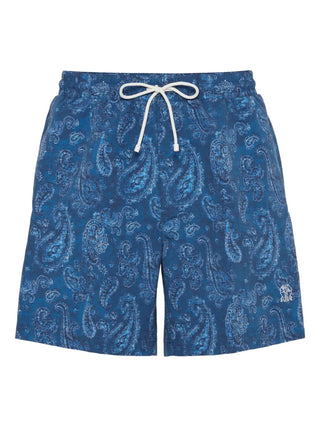 Brunello Cucinelli Printed Paisley Drawstring Swim Shorts