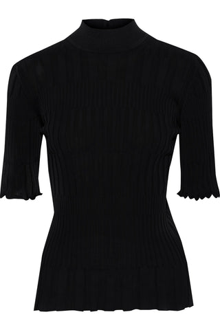 CAROLINA HERRERA RIBBED-KNIT TURTLENECK TOP - Size S
