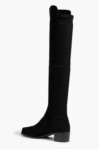 STUART WEITZMAN RESERVE SUEDE AND MICROSTRETCH OVER-THE-KNEE BOOTS - Size 8.5