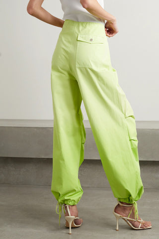 DION LEE SUNFADE COTTON-TWILL TAPERED PANTS - Size 12