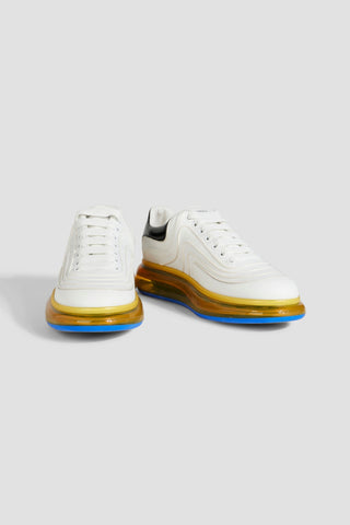 MCQUEEN WAVE STRETCH-KNIT AND LEATHER SNEAKERS - Size 41