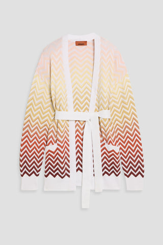 MISSONI CROCHET-KNIT COTTON-BLEND CARDIGAN - Size 42