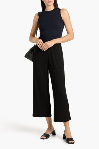 VINCE CROPPED KNITTED WIDE-LEG PANTS - Size XS