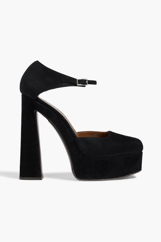 GIUSEPPE ZANOTTI GUENDALINE SUEDE PLATFORM PUMPS - Size 36.5