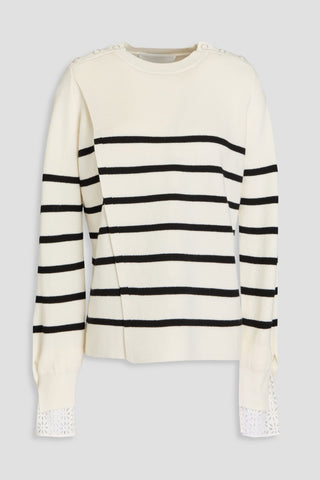 3.1 PHILLIP LIM STRIPED WOOL SWEATER - Size L