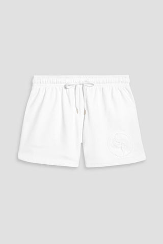 STELLA MCCARTNEY EMBROIDERED FRENCH COTTON-TERRY SHORTS - Size XS