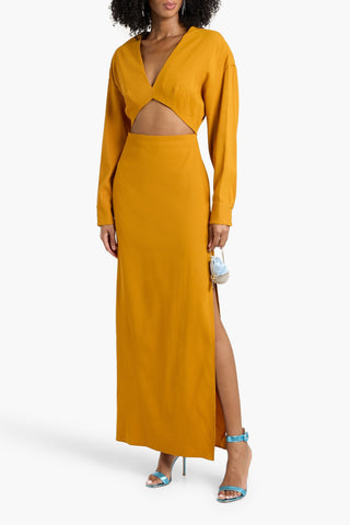 LAPOINTE CUTOUT CREPE MAXI DRESS - Size 4