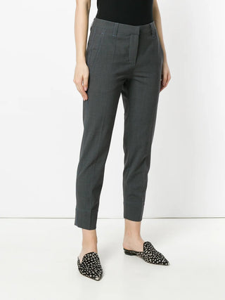 Brunello Cucinelli Wool-Blend Slim-Fit Cropped Trousers with Cuffed Hem
