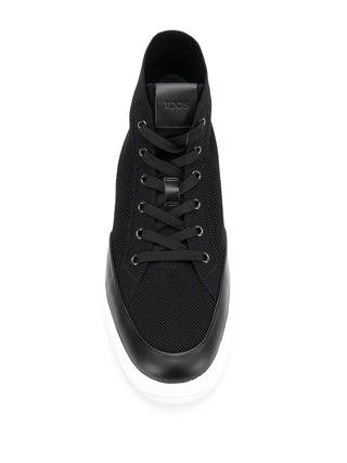 Tods Tod's Mesh and Leather Lace-Up High-Top Sneakers