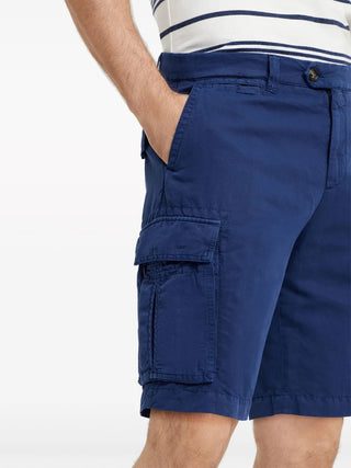 Brunello Cucinelli Cotton Cargo Shorts in Dark Blue