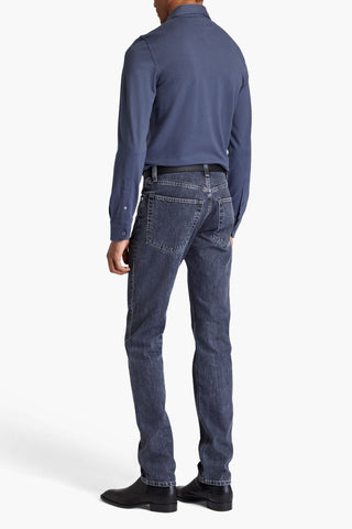 TOM FORD COTTON AND SILK-BLEND PIQU POLO SHIRT - Size 52
