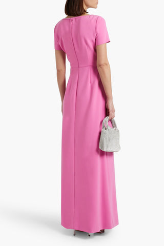 CAROLINA HERRERA BOW-DETAILED CREPE GOWN - Size 8