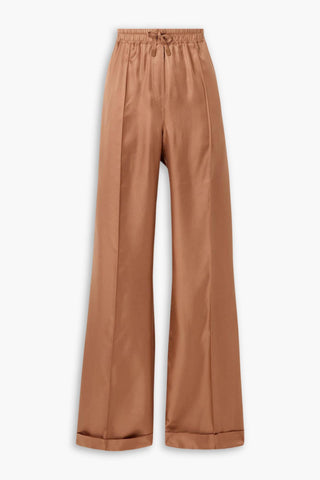 TOM FORD SILK-TWILL WIDE-LEG PANTS - Size 44
