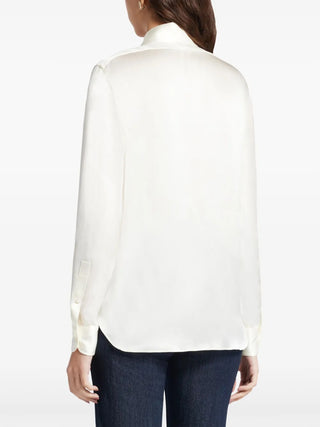 Tom Ford Silk Point-Collar Button-Down Shirt White