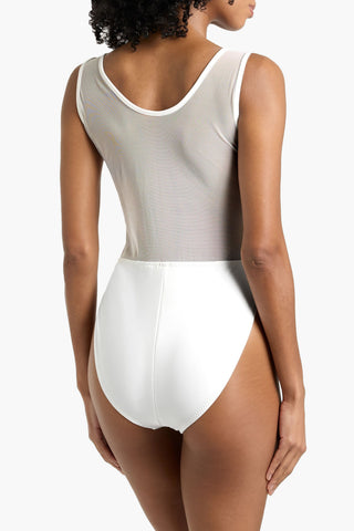NORMA KAMALI DASH DASH MIO MESH-PANELED SWIMSUIT - Size M