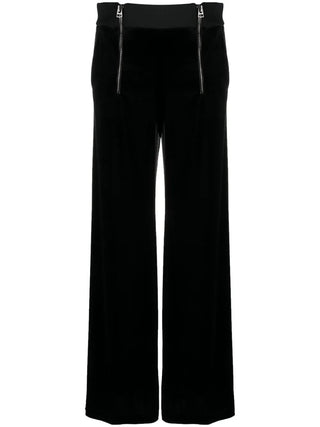 Tom Ford Velvet Zip-Detail Wide-Leg Trousers