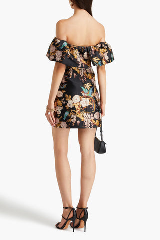CARA CARA VERA OFF-THE-SHOULDER JACQUARD MINI DRESS - Size 0