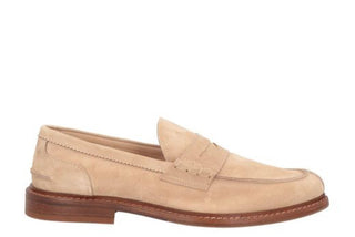 Brunello Cucinelli Suede Tobacco Penny Loafers