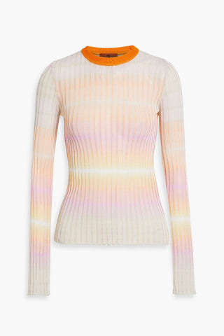 MISSONI DGRAD RIBBED-KNIT SWEATER - Size 40