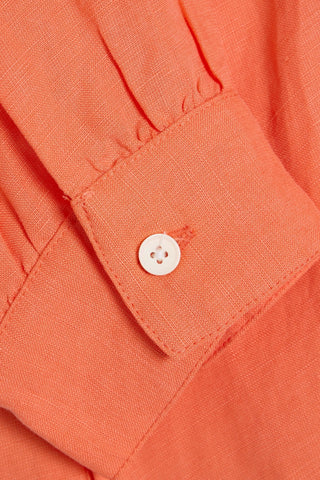 LEMLEM BELTED LINEN AND TENCEL-BLEND MINI DRESS - Size L